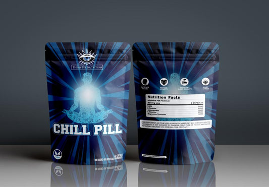 Chill Pill front back sleep calm relax supplement